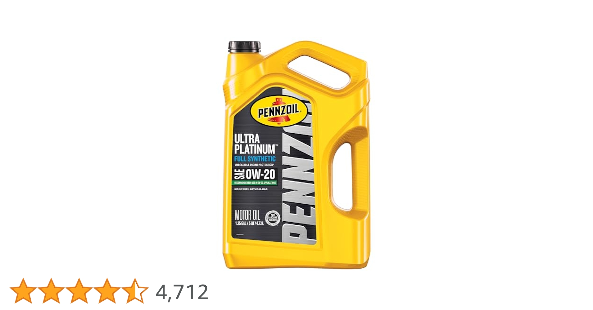 Amazon | Pennzoil ウルトラプラチナ フルシンセティック 0W-20