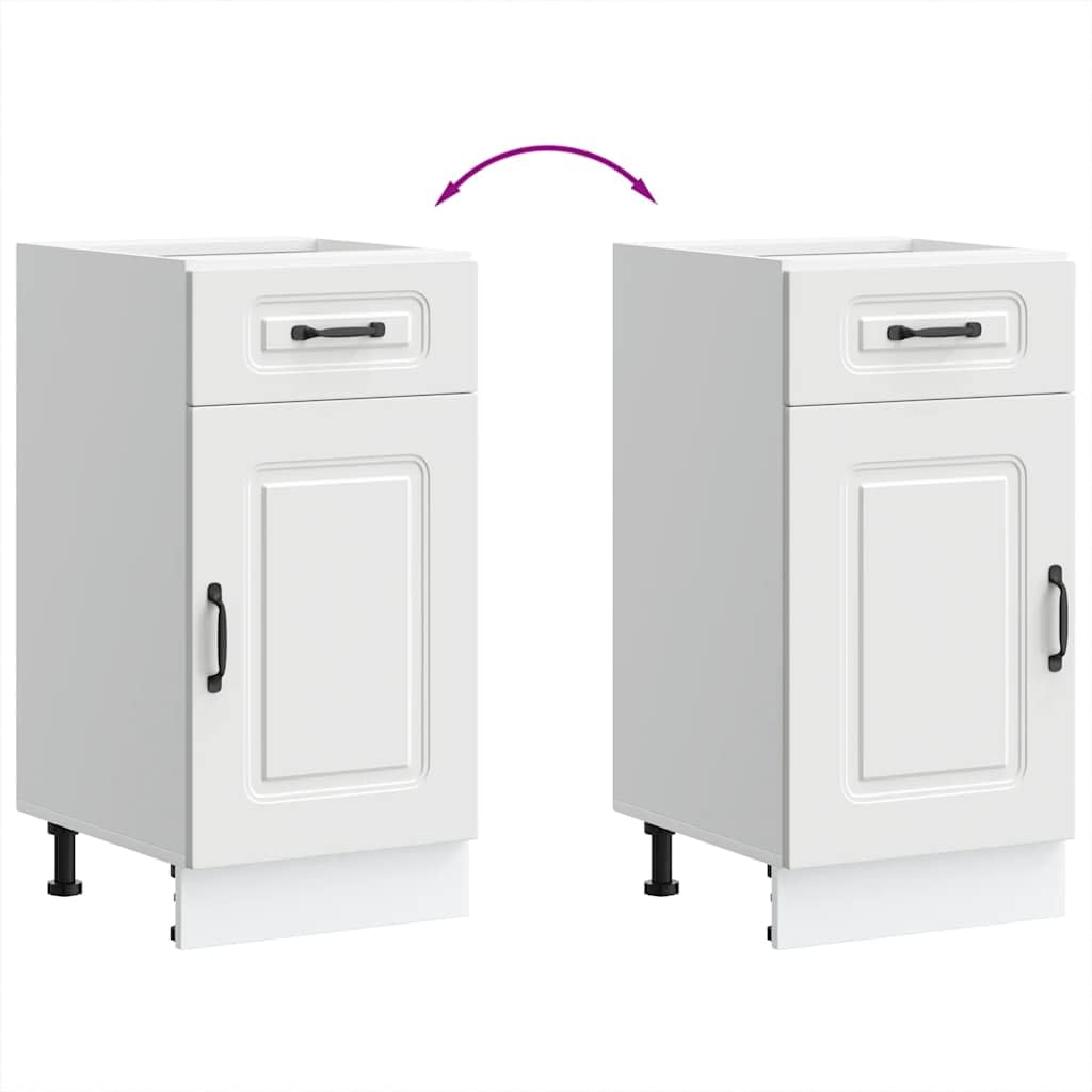 vidaXL Base da Cucina Kalmar Bianco in Legno Multistrato, Mobile Base lavello, Mobile Cucina Base con cassetto, Mobile Base lavello