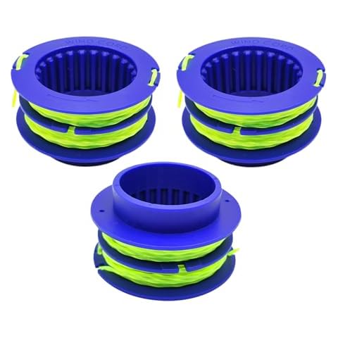 QUASION KLS 124-03 Spooled Trimmer Line 0.080-in 16Ft 3-Pack,Compatible with Kobalt 24-Volt Max Weed Wacker String Trimmer,Dual-line Spool Replacement for Kobalt Weed Eater String Cover