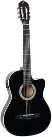 Violao Eletrico Flat Aco Sf-14 Ceq Bk