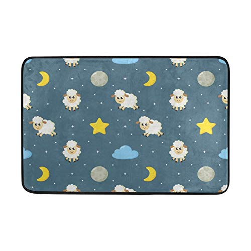 BKEOY Paillasson d'entrée intérieur Motif moutons de rêve humoristique 60 x 40 cm