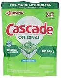 Cascade ActionPacs Dishwasher Detergent Fresh Scent, 25 ct