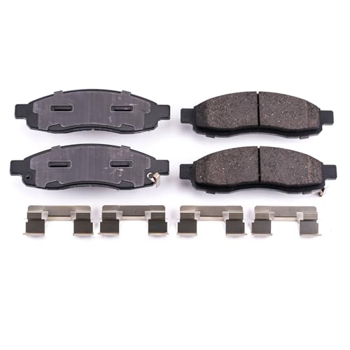 Image of PowerStop Front Brake Pads for Infiniti QX56 2004-05 |Nissan Armada 2005 |Pathfinder Armada 2004 |TITAN 2004-05 - Z17 Ceramic Brake Pads with Installation Hardware, 17-1015