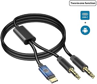 2 in 1 USB C to 3.5mm Aux Audio Cable, Twinkk USB Type