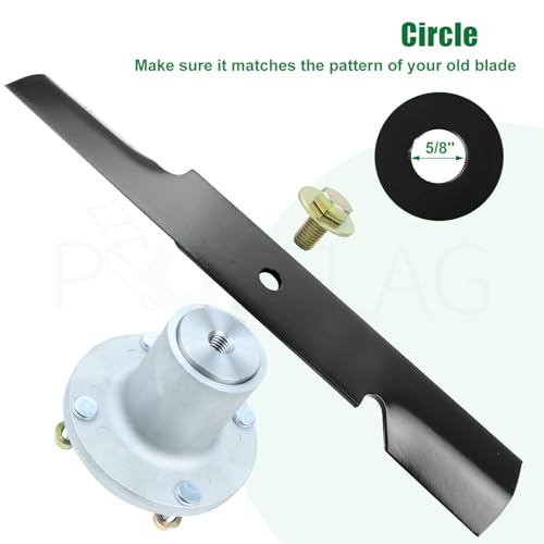 POSFLAG 3 Pack 601124 Mower Blades for Hustler Raptor 54 with Bolts, Fits fot Raptor SDX/SD/Flip, FasTrak SDX/RD, TrimStar Replaces Hustler Fastrak 54 Blades 797696, 797704, 601013, 602416, 797712 by POSFLAG - Image 7