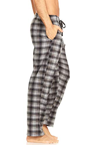 Microfleece Men’s PJ Plaid Pajama Pants with Pockets- 20 Colors, Sizes Up to 3X2