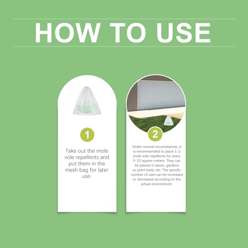 Prevenção de Toupeiras e Ratos-de-Campo - Afastar Arganazes do Jardim,Comprimidos Repelentes Rápidos