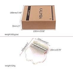 Kalimba clair 17 touches piano à pouce Kalimba transparent Instruments de musique pianos à doigts cadeaux pour enfants… - Les Beatles, Paul McCartney, John Lennon, RIngo Starr, George Harrison Kalimba clair 17 touches piano à pouce Kalimba transparent Instruments de musique pianos à doigts cadeaux pour enfants… – Image 4