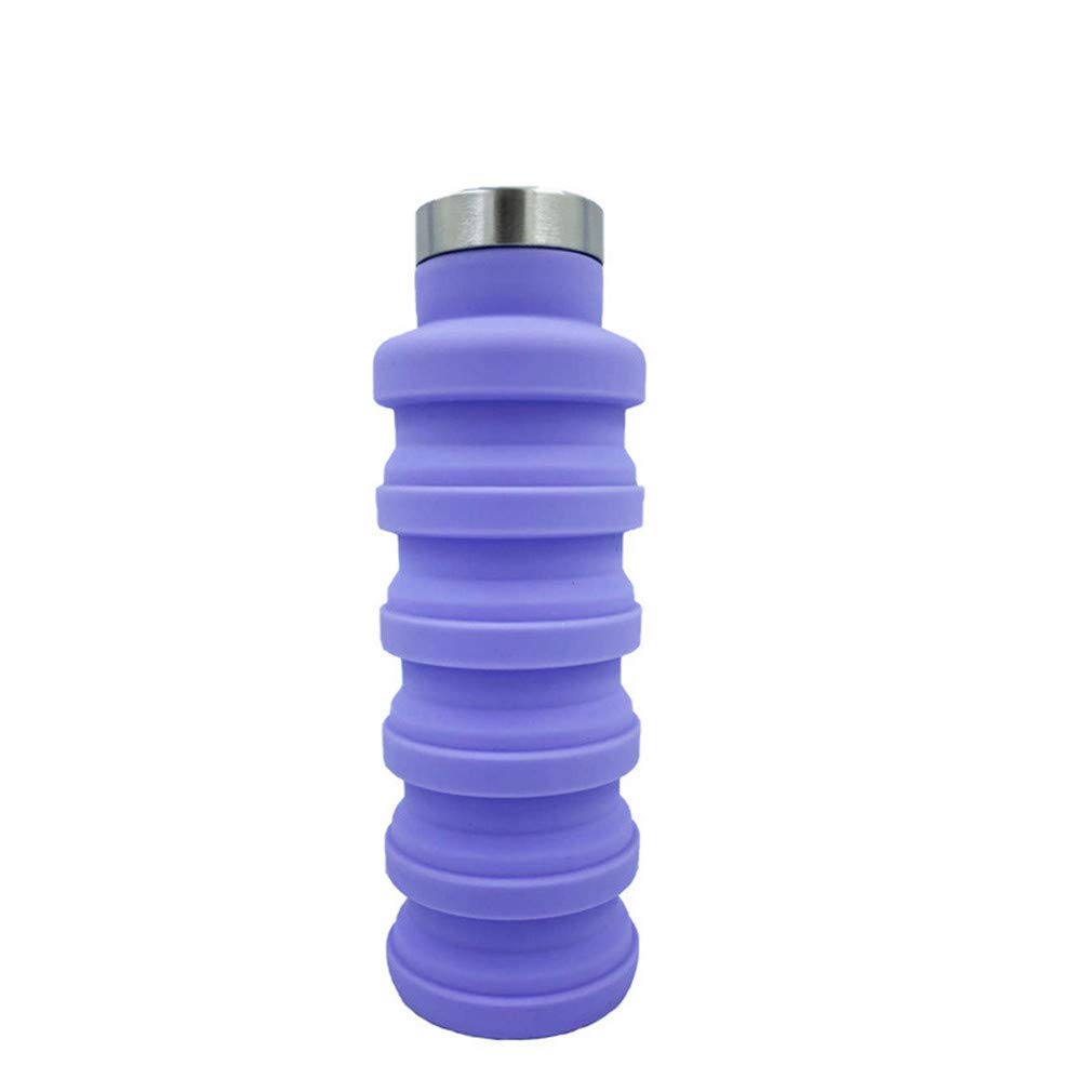 Ulalaza Collapsible Water Bottle Portable Leak Proof Silicone Bottle for Travel Hiking Cycling Gym