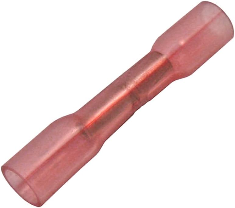 Pico 2250A Crimp & Heat Shrink Nylon Butt Connector - 22-16 AWG (Red), 100-Pack