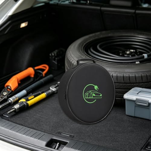 Almacenamiento para cargador EV texturizado para guardar cable de carga automóvil sin ensuciar 2