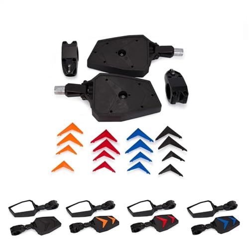 Rétroviseurs tout-terrain réglables avec fixation stable 1.75" UTV