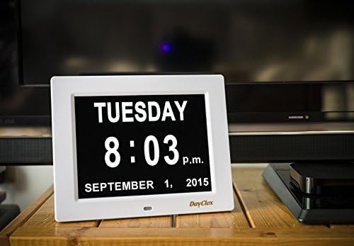 DayClox – The Original Memory Loss Digital Calendar Day Clock with Extra Large Non-Abbreviated Day & Month. Perfect for Seniors