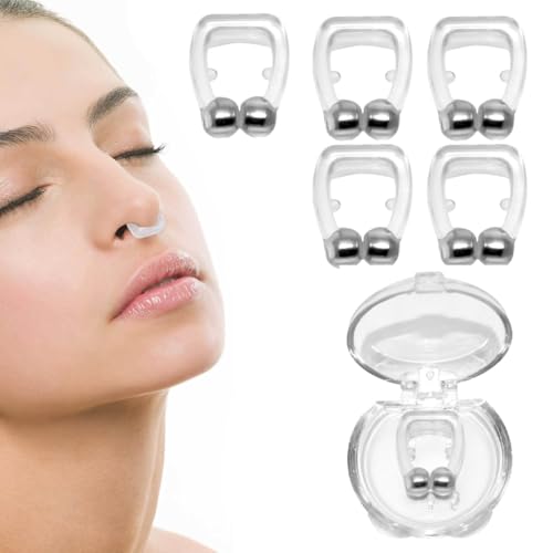 NHQZ 6 pezzi Dilatatore Nasale Antirussamento,Dilatatore Nasale Magnetico,Respirare Meglio dal Naso,Soluzione Confortevole per Russare