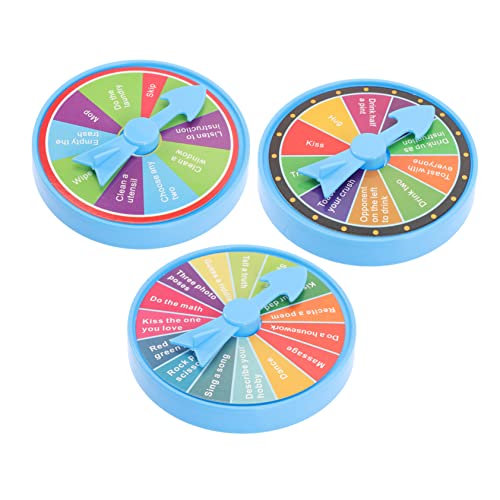 ORFOFE Interactive Parent-Child Game Turntable 10 Sets Rotating Wheel Toys Tabletop Fortune Wheel for Classroom Office Family Gatherings