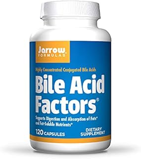 Jarrow Formulas High Potency Bile Acid Factors Formula, Supports Digestion and Absorption of Fats & Fat-Soluble Nutrients, 30 Servings, White, Vanilla, 120 Count