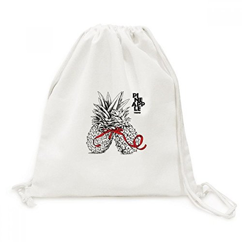Sac cordon ananas en toile robuste pour remplacer vos sacs lourds en voyage