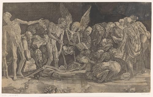 Skeletten de Agostino Veneziano lienzo clásico de 60x90cm para decoración