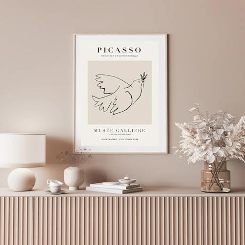 Affiche nordique Picasso de 50 x 70 cm pour décoration murale minimaliste