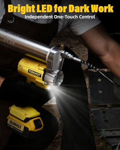 Image of Cordless Electric Grease Gun Compatible with DeWalt 20V /18V Battery