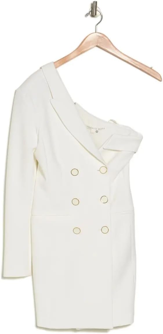 Veronica Beard Middleton One-Shoulder Blazer Dress in Off White Size 2