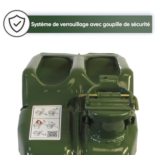 Jerrican 20L métal : la solution contre la rouille et les fuites de carburant - 3