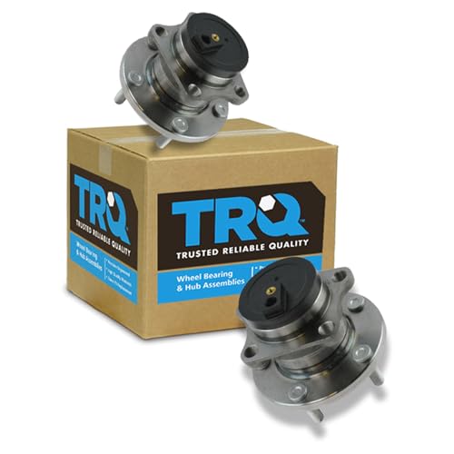 Image of TRQ Rear Driver and Passenger Side Wheel Bearing and Hub Assembly Set 2 Piece Compatible with 2007-2015 Mazda CX-9 Front Wheel Drive