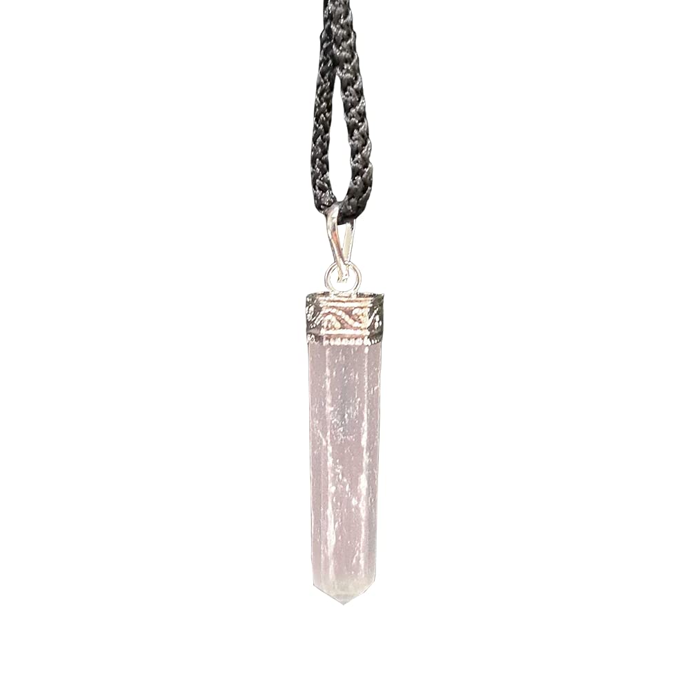 Orgonite - Ciondolo in selenite, motivo: fiore della vita