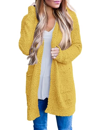 Image of MEROKEETY Women's Long Sleeve Soft Chunky Knit Sweater Open Front Cardigans Outwear Coat