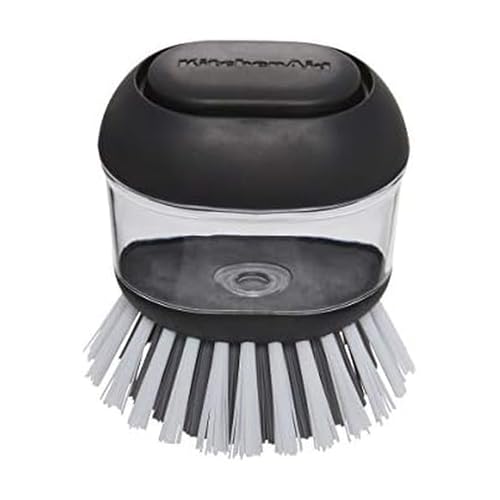 KitchenAid Soap Dispensing Palm Brush, Black