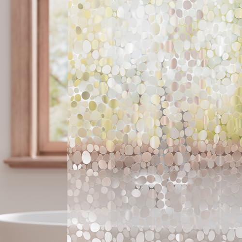 Titanker Clear Shower Curtain Liner Pebble Pattern, Medium