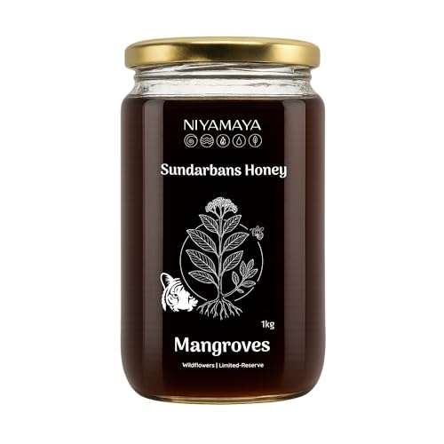 Image of NIYAMAYA Gi Tagged Sundarban Mangorve Honey Wildforest- 1Kg 100% Pure, Raw & Unprocessed | No Sugar Adulteration - LAB TESTED Honey from Mangrove Forest of Sundarbans- Untocuhed, Unheated