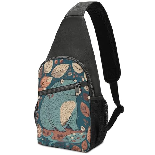Sling Bag para hombres y mujeres pequeño bolsa cruzada miniatura 1