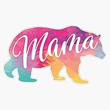 Vision Signs Mama Bear Watercolor Sticker Bumper Sticker Vinyl Decal 5In, VISION-XMAS-STICKERS-2261