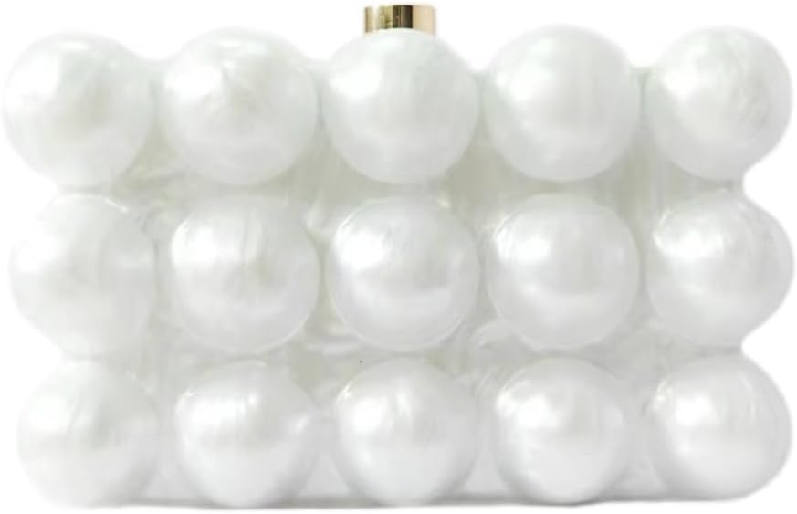 Acrylic Bubble Bag Luxury Marble Clutch Evening Purses for Women Glitter Handbag for Wedding Party Prom