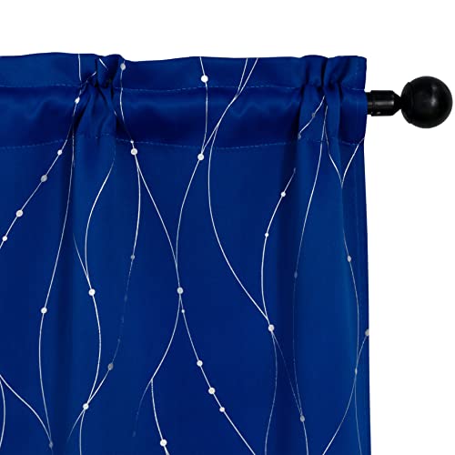 GIRASOLE HOME Tende Termiche Oscuranti, 70x145cm, Blu Elettrico