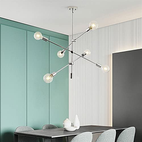 Lustre suspendu chrome moderne pour sublimer la salle à manger