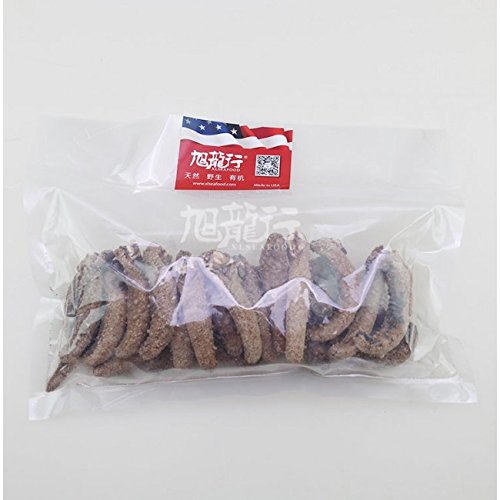 Aaa Grade Dried Alaska Sea Cucumber (Mid Size 1 Lb/Pack 21-30 Pcs Per Pack) 旭龙行特级阿拉斯加野生淡干红参 8年生 中号 #TOP2