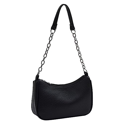 Sac à main fourre-tout matelassé en coton pour femme avec chaîne métallique