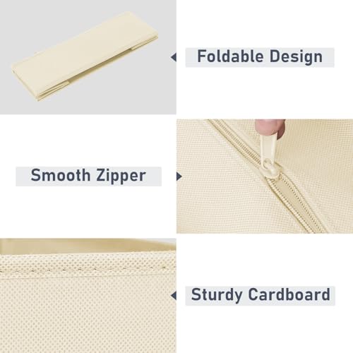 DIMJ Drawer Organizer Clothes - 20 Pack Closet Drawer Organizer Bins for Baby Clothes Storage, Fabric Dresser Organizer for Nursery Bedroom, Foldable Small Drawer Dividers for Underwear Socks - Image 6