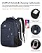 MATEIN Extra Large Laptop Backpack for Men, 50 L Travel Carry On TSA Approved Backpack with USB Port & Trolley Sleeve, Waterproof Business Work Bag Fits 18.4 Inch Computer Notebook, Dark Blue