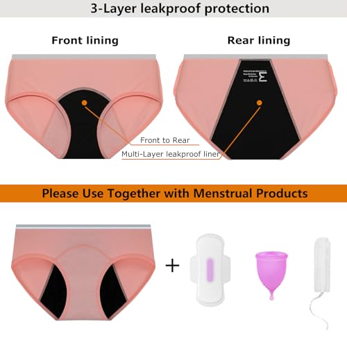Teen Girls Period Underwear Leakproof Panties Menstrual Panty Cotton Kids Protective Briefs3