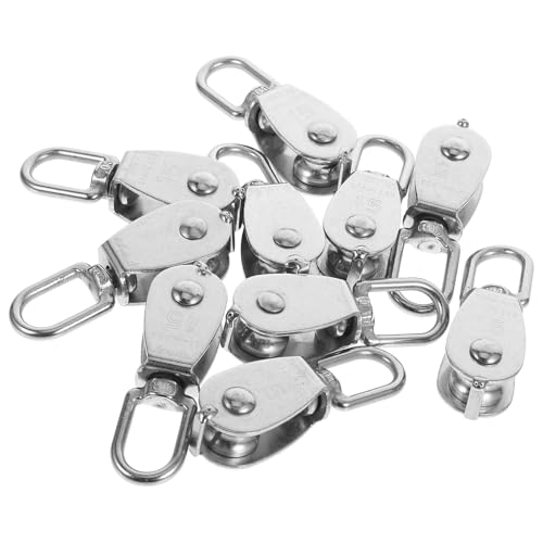 Poulie de levage M15 en acier inoxydable Veemoon en lot de 10 unités pour câble métallique