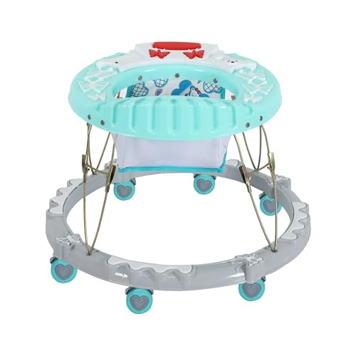 Image of Dbolt Baby Activity Walker, 360 Wheels, Detachable Musical Toy Bar, 6-18 Months, 15kg Capacity (Butterfly-Sea Green)