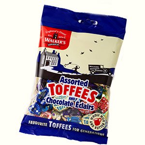 Walkers Assorted Nonsuch Toffees & Eclairs 150g Bag x4