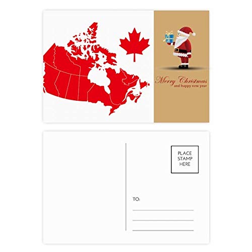 Cartes postales pays du Père Noël écrivez vos vœux avec la feuille d'érable