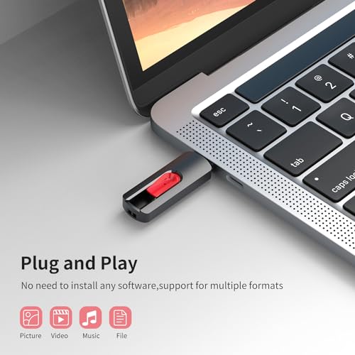 Image of RAOYI 10Pcs 32GB USB Flash Drives Slide Retractable Memory Stick Bulk USB 2.0 Thumb Drive Jump Drive Zip Drive USB Sticks Data Storage Backup for PC Mac (32G, Red)