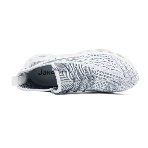 Image of Jakcuz Plus Size Men's Lightweight Walking Shoes Mesh Fish Scale Pattern Fashion Sneakers