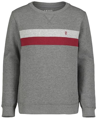 IZOD Boys' Long Sleeve Fleece Crewneck Pullover Sweatshirt