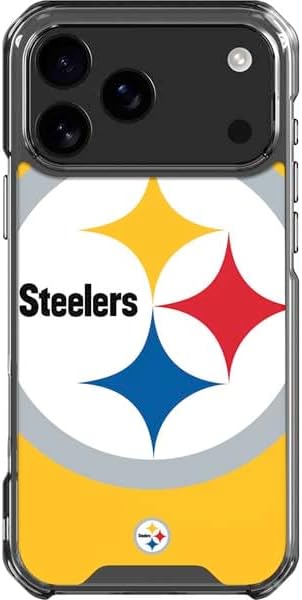 Skinit Clear Phone Case Compatible with iPhone 17 Pro Max - Officially Licensed NFL Pittsburgh Steelers Design
